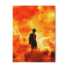 (Oppenheimer=7950) Canvas Print Film Retro Movie Vintage Cinema Poster DIY Framed Kit Wall Art for Living Room Bedroom Decor 16x20 inch