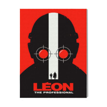 (Leon The Professional=7462) Canvas Print Film Retro Movie Vintage Cinema Poster DIY Framed Kit Wall Art for Living Room Bedroom Decor 16x20 inch