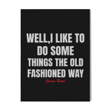 (James Bond Quotes=7730) Canvas Print Film Retro Movie Vintage Cinema Poster DIY Framed Kit Wall Art for Living Room Bedroom Decor 16x20 inch