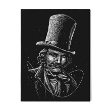 (Gangs Of New York Butcher=3495) Canvas Print Film Retro Movie Vintage Cinema Poster DIY Framed Kit Wall Art for Living Room Bedroom Decor 16x20 inch