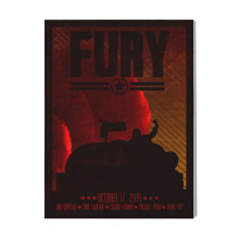 (Fury=4312) Canvas Print Film Retro Movie Vintage Cinema Poster DIY Framed Kit Wall Art for Living Room Bedroom Decor 16x20 inch