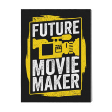 (Future Movie Maker=5091) Canvas Print Film Retro Movie Vintage Cinema Poster DIY Framed Kit Wall Art for Living Room Bedroom Decor 16x20 inch