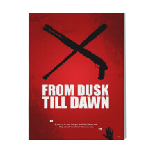 (From Dusk Till Dawn - Minimal Movie - Alternativ ...=2297) Canvas Print Film Retro Movie Vintage Cinema Poster DIY Framed Kit Wall Art for Living Room Bedroom Decor 16x20 inch
