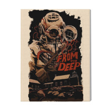 (From Deep Movies=5922) Canvas Print Film Retro Movie Vintage Cinema Poster DIY Framed Kit Wall Art for Living Room Bedroom Decor 16x20 inch