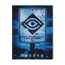 (Freaks=7437) Canvas Print Film Retro Movie Vintage Cinema Poster DIY Framed Kit Wall Art for Living Room Bedroom Decor 16x20 inch