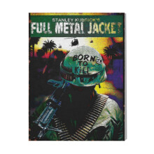 (Full Metal Jacket=8664) Canvas Print Film Retro Movie Vintage Cinema Poster DIY Framed Kit Wall Art for Living Room Bedroom Decor 16x20 inch