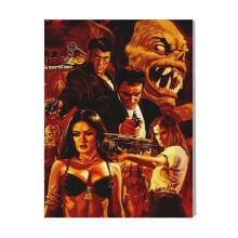 (From Dusk Till Dawn Game=8661) Canvas Print Film Retro Movie Vintage Cinema Poster DIY Framed Kit Wall Art for Living Room Bedroom Decor 16x20 inch