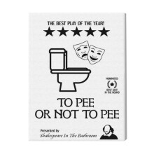 (Funny Bathroom Shakespeare=8702) Canvas Print Film Retro Movie Vintage Cinema Poster DIY Framed Kit Wall Art for Living Room Bedroom Decor 16x20 inch