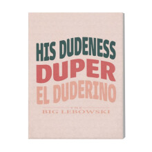 (His Dudeness=4888) Canvas Print Film Retro Movie Vintage Cinema Poster DIY Framed Kit Wall Art for Living Room Bedroom Decor 16x20 inch