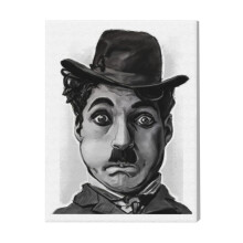 (Charlie Chaplin Llustrated=2528) Canvas Print Film Retro Movie Vintage Cinema Poster DIY Framed Kit Wall Art for Living Room Bedroom Decor 16x20 inch