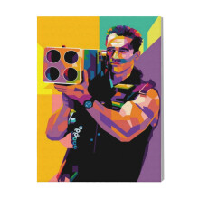 (Commando=3064) Canvas Print Film Retro Movie Vintage Cinema Poster DIY Framed Kit Wall Art for Living Room Bedroom Decor 16x20 inch