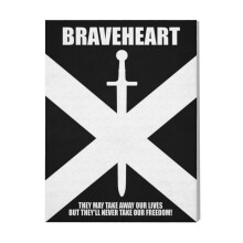 (Braveheart=3590) Canvas Print Film Retro Movie Vintage Cinema Poster DIY Framed Kit Wall Art for Living Room Bedroom Decor 16x20 inch