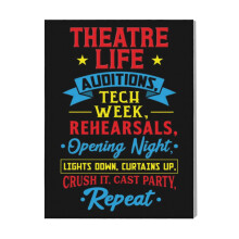 (Funny Theater Life For Act=3074) Canvas Print Film Retro Movie Vintage Cinema Poster DIY Framed Kit Wall Art for Living Room Bedroom Decor 16x20 inch