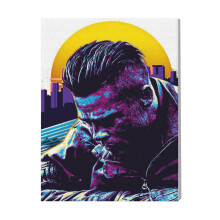 (Fury Don Wardaddy Collier=8099) Canvas Print Film Retro Movie Vintage Cinema Poster DIY Framed Kit Wall Art for Living Room Bedroom Decor 16x20 inch