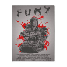 (Fury - Alternative Movie=3673) Canvas Print Film Retro Movie Vintage Cinema Poster DIY Framed Kit Wall Art for Living Room Bedroom Decor 16x20 inch