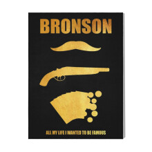 (Bronson=5255) Canvas Print Film Retro Movie Vintage Cinema Poster DIY Framed Kit Wall Art for Living Room Bedroom Decor 16x20 inch