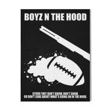 (Boyz N The Hood=7119) Canvas Print Film Retro Movie Vintage Cinema Poster DIY Framed Kit Wall Art for Living Room Bedroom Decor 16x20 inch