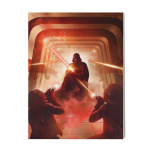 (Darth Vader Attack=12) Canvas Print Film Retro Movie Vintage Cinema Poster DIY Framed Kit Wall Art for Living Room Bedroom Decor 16x20 inch