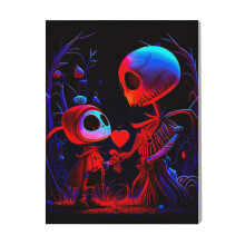 (Cute Love=6989) Canvas Print Film Retro Movie Vintage Cinema Poster DIY Framed Kit Wall Art for Living Room Bedroom Decor 16x20 inch