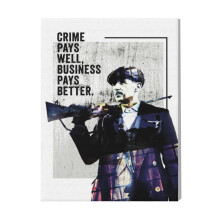 (Crime=9231) Canvas Print Film Retro Movie Vintage Cinema Poster DIY Framed Kit Wall Art for Living Room Bedroom Decor 16x20 inch