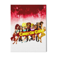 (Carry On Girls=5281) Canvas Print Film Retro Movie Vintage Cinema Poster DIY Framed Kit Wall Art for Living Room Bedroom Decor 16x20 inch