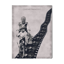 (Cinema Paradiso=7360) Canvas Print Film Retro Movie Vintage Cinema Poster DIY Framed Kit Wall Art for Living Room Bedroom Decor 16x20 inch