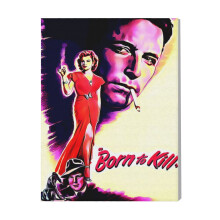 (Born To Kill=3498) Canvas Print Film Retro Movie Vintage Cinema Poster DIY Framed Kit Wall Art for Living Room Bedroom Decor 16x20 inch