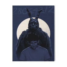 (Donnie Darko Night=6675) Canvas Print Film Retro Movie Vintage Cinema Poster DIY Framed Kit Wall Art for Living Room Bedroom Decor 16x20 inch