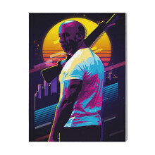 (Dominic Toreto=5094) Canvas Print Film Retro Movie Vintage Cinema Poster DIY Framed Kit Wall Art for Living Room Bedroom Decor 16x20 inch