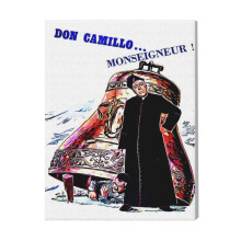 (Don Camillo Monsignor=572) Canvas Print Film Retro Movie Vintage Cinema Poster DIY Framed Kit Wall Art for Living Room Bedroom Decor 16x20 inch