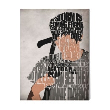 (Donnie Darko Typography=954) Canvas Print Film Retro Movie Vintage Cinema Poster DIY Framed Kit Wall Art for Living Room Bedroom Decor 16x20 inch