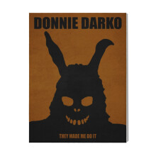 (Donnie Darko=6732) Canvas Print Film Retro Movie Vintage Cinema Poster DIY Framed Kit Wall Art for Living Room Bedroom Decor 16x20 inch