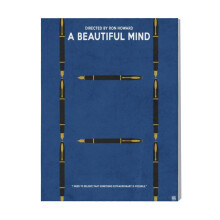 (A Beautiful Mind=8870) Canvas Print Film Retro Movie Vintage Cinema Poster DIY Framed Kit Wall Art for Living Room Bedroom Decor 16x20 inch