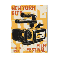 (1999 NYC Film Festival Art=3204) Canvas Print Film Retro Movie Vintage Cinema Poster DIY Framed Kit Wall Art for Living Room Bedroom Decor 16x20 inch