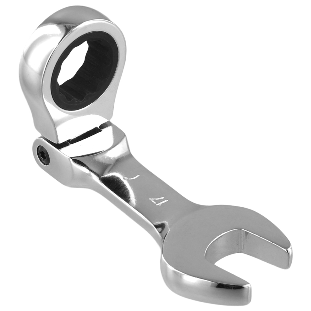 Short Handle Ratchet Wrench With Movable Head,Quick Dual-Purpose Open End Wrench,Hardware Tool, Labor-Saving Wrench 17Mm 4851067627756