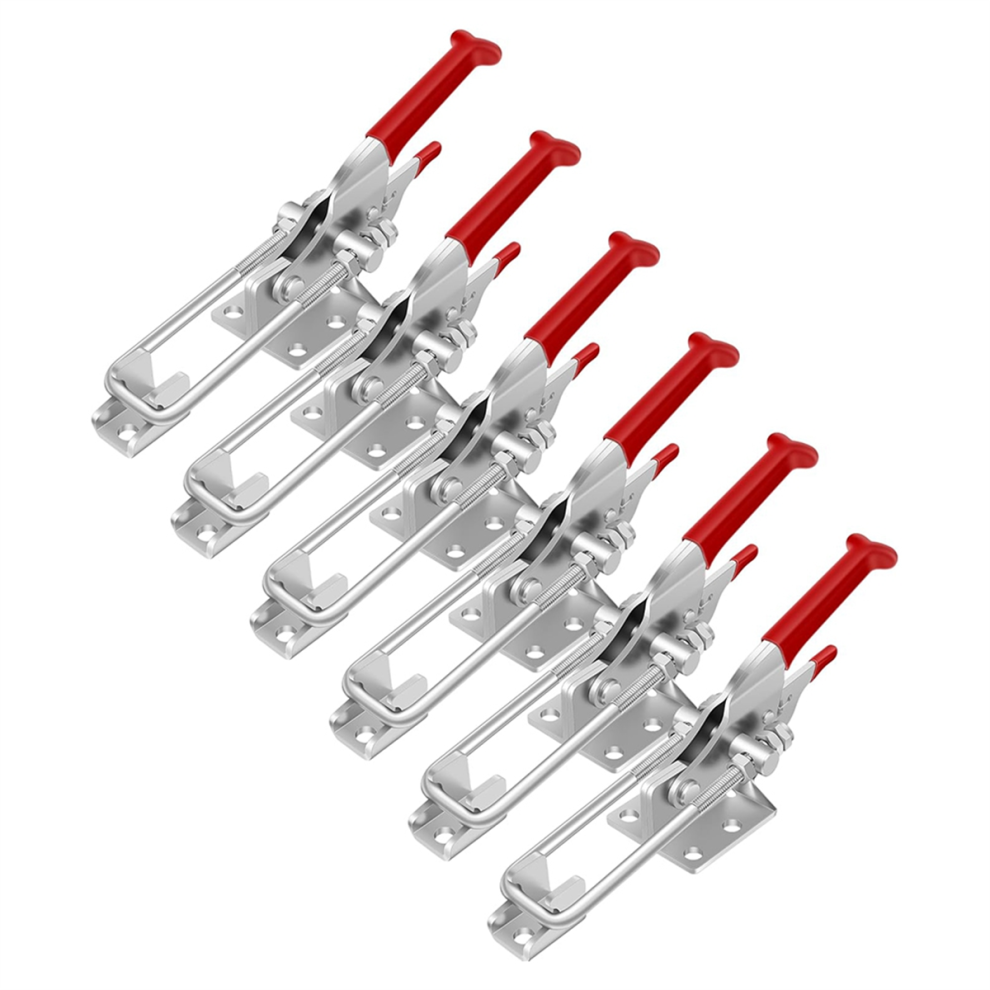 Lot de 6 loquets à bascule robustes, capacité de charge de 917 kg, verrou réglable, pour équipement industriel