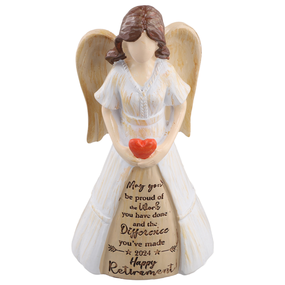 Sculpture d'ange, cadeau d'anniversaire pour mère, cadeau de retraite pour femme, décoration de maison, artisanat en résine