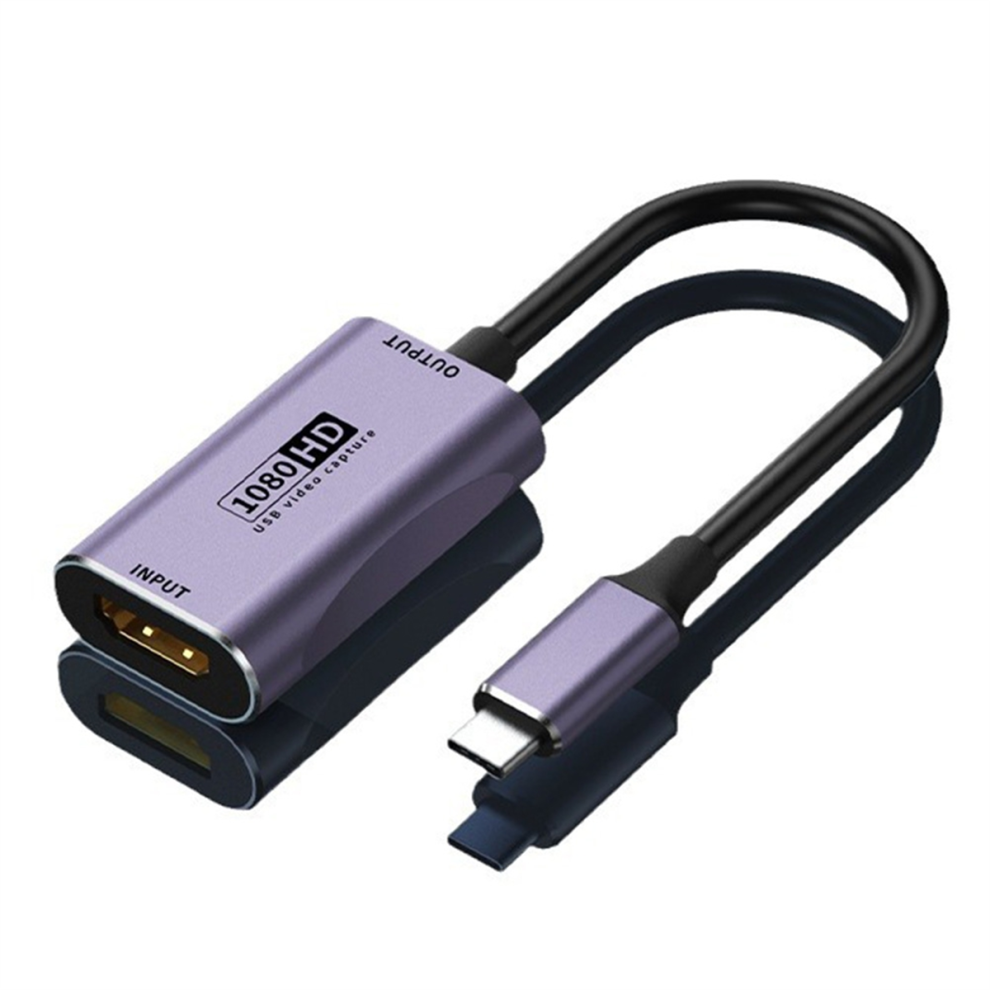 For Phone Tablet Projector Camcorder Mini To Hdmi-Compatible Adapter Cable 4K Video Capture Card For Vlog Filmmaker Dslr Gray 4851067628418