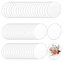 60 Stück 4 Zoll große, klare runde Acrylplatten, runde Acrylscheiben, klare Acryl-Ornamentrohlinge für DIY-Projekte