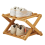 Bamboo Multi-Layer Folding Shoe Rack, Retractable Household Storage Shelf, Space-Saving Shoe Organizer,Primary Color 1