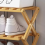 Bamboo Multi-Layer Folding Shoe Rack, Retractable Household Storage Shelf, Space-Saving Shoe Organizer,Primary Color 7