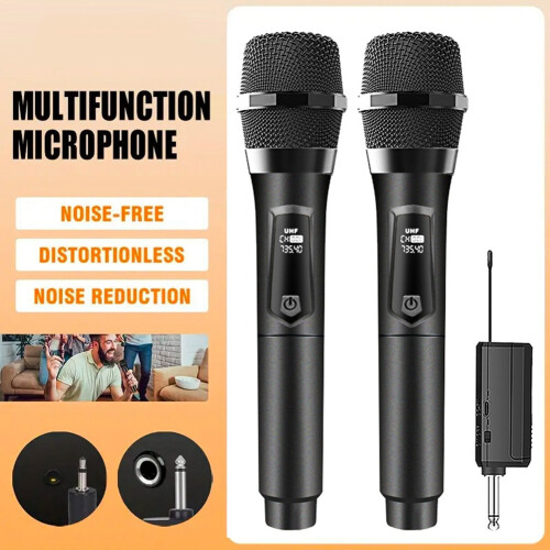 Micrófono inalámbrico recargable universal de segmento U Micrófono de uno a dos Micrófono de mano de segmento U Home K Singer 2