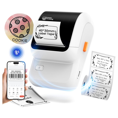 Label Maker,Bluetooth Label Maker Compatible with Mobile Phones and Computers,Inkless Portable Label Maker for Address B 2