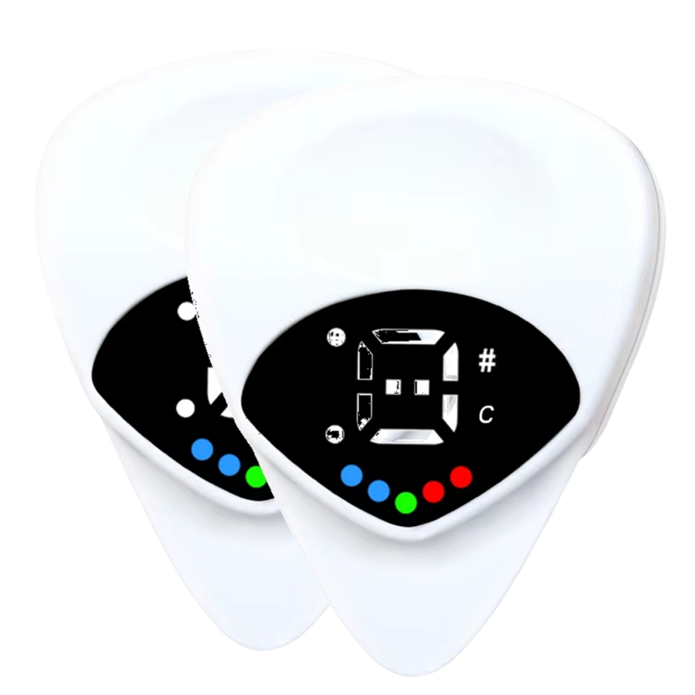 Accordeur et médiator de guitare 2 en 1, écran LED numérique, accordeur fonctionnel pour guitare folk et ukulélé, cadeaux pour guitares