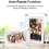 Porta-retrato digital inteligente Cloud Touch com WiFi de 5 polegadas, 1280x720 IPS HD, 32 GB de armazenamento USB 4