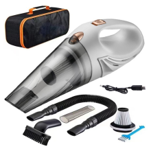 Cordless Rechargeable Car Household Vacuum Cleaner High Power Vacuum Cleaner Portable Handheld Vacuum Cleaner White