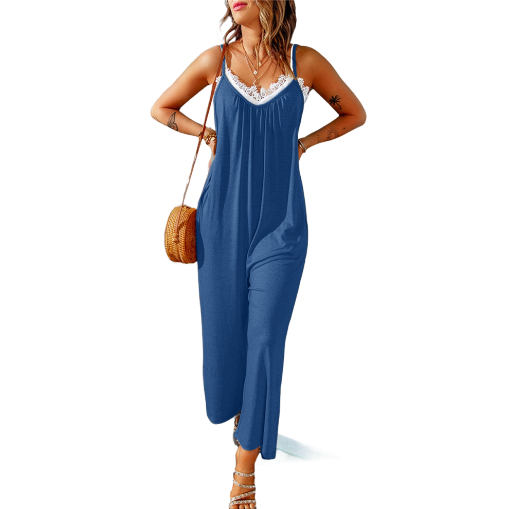 Womens Casual Jumpsuits Navy Blue XL-image-OPC-PGPJK8C-NEW