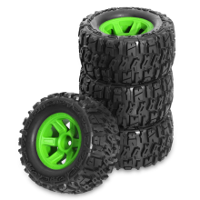4 stuks 90 mm rubberen banden voor 1/14 1/16 1/18 RC Crawler auto-upgrade-onderdelen en accessoires, groen