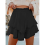 Μίνι φούστες Boho Ruffle Σκορτσάκια με ψηλόμεσο μαύρο L 6