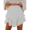 Boho Ruffle Tiered Skorts Hoge Taille Minirokken Wit S 3